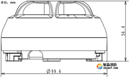 JTW-A2F-FDT181C點(diǎn)型感溫火災(zāi)探測(cè)器(含底座)外形尺寸圖